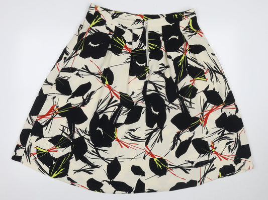 Warehouse Women's Multicoloured Floral A-Line Skirt Size 14