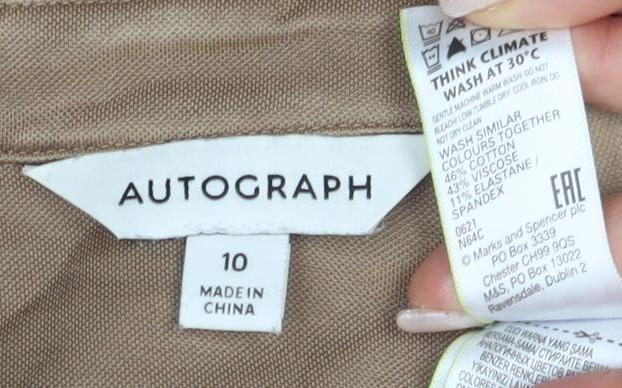 Close-up detail of Autograph Women's Brown Basic Jacket, size 10