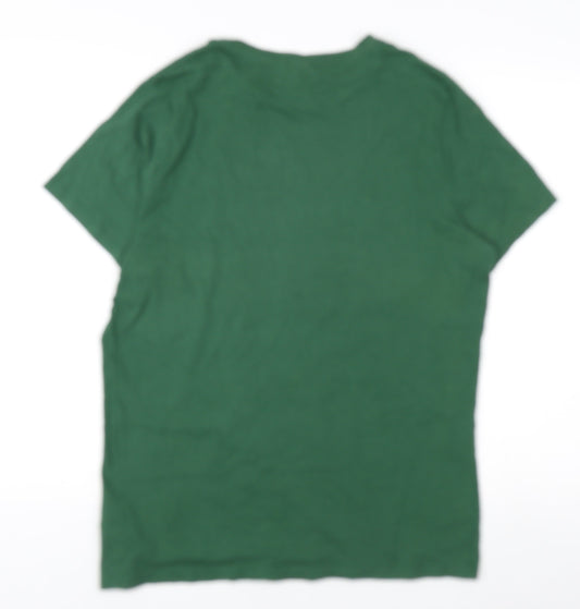 Lee Cooper Men's L Green Graphic Print T-Shirt