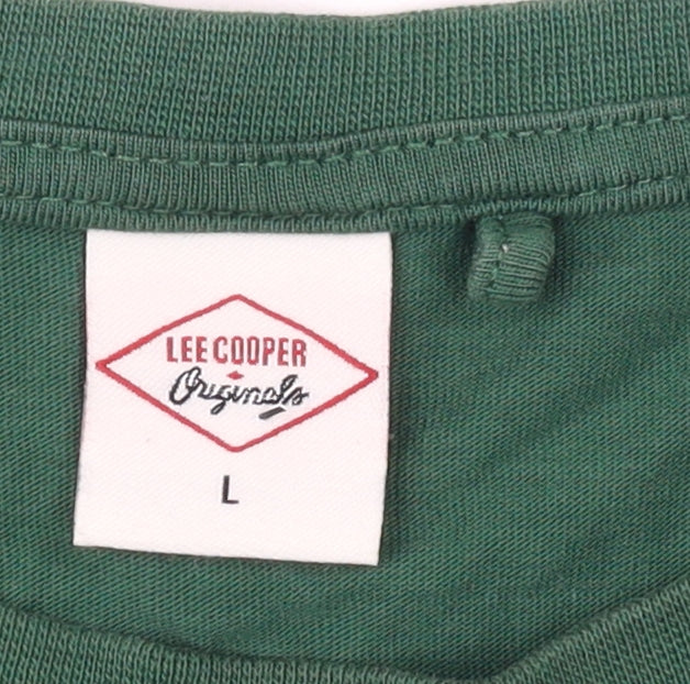 Lee Cooper Men's L Green Graphic Print T-Shirt