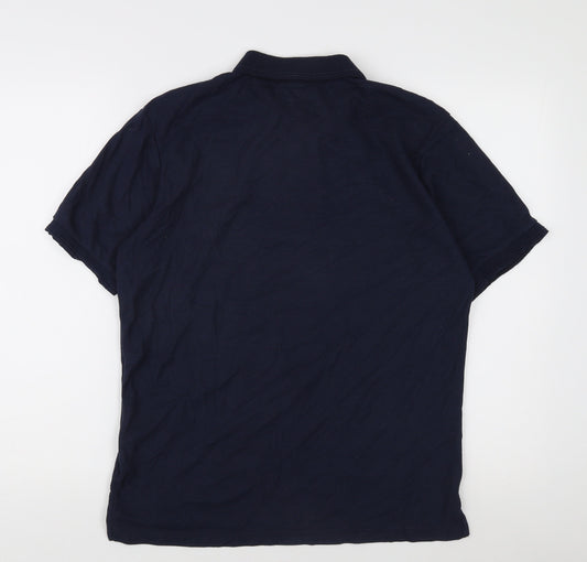 Slazenger Men's Blue Short Sleeve Polo M