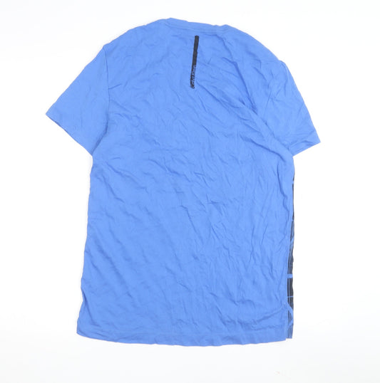 Calvin Klein Blue Geometric T-Shirt, Unisex, Size S
