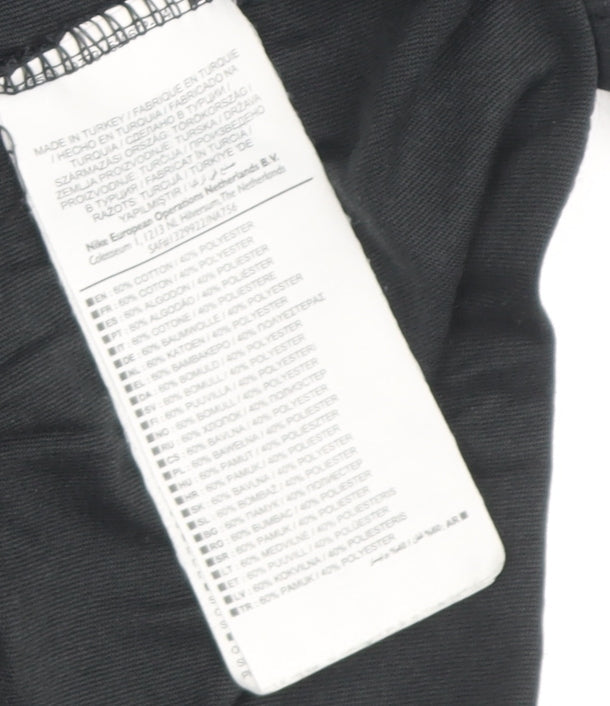 Nike Men's Black M Sports Logo T-Shirt, Cotton Blend