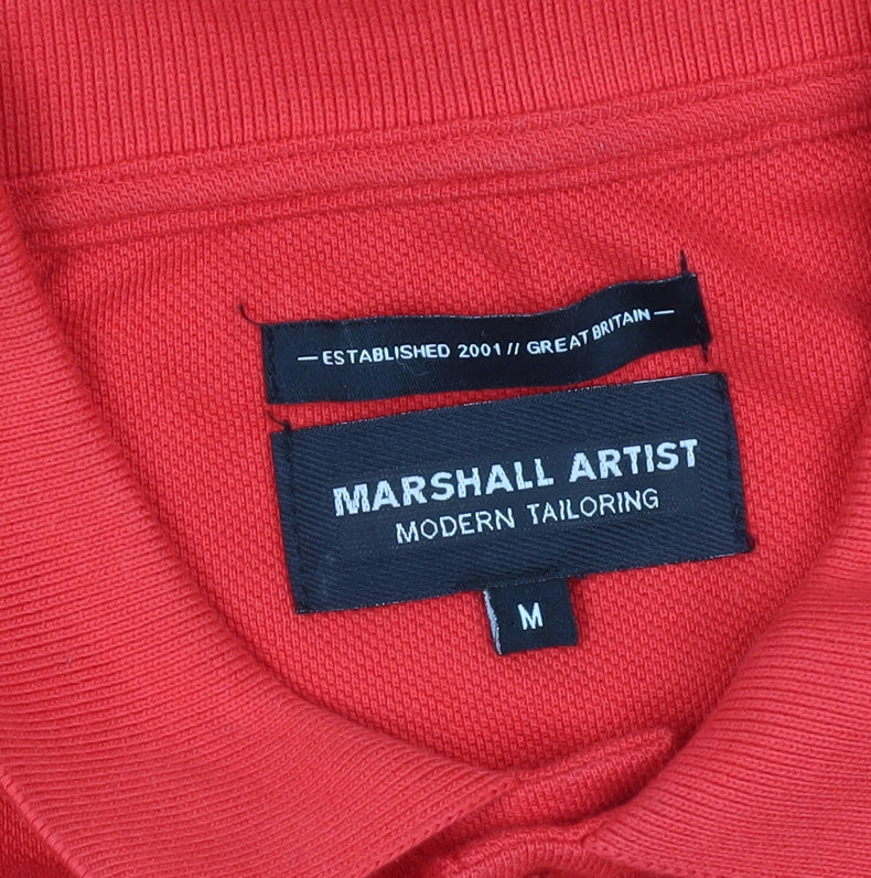 Marshall Artist Men's Red Polo M Short Sleeve Casual