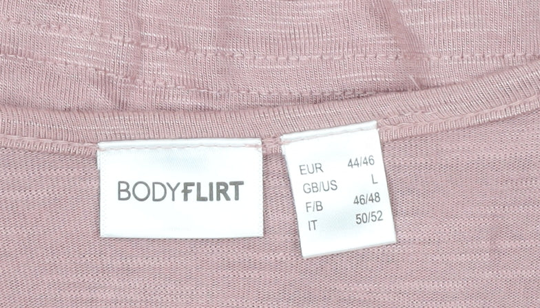 Womens UK Size L Body Flirt Pink Tunic Blouse