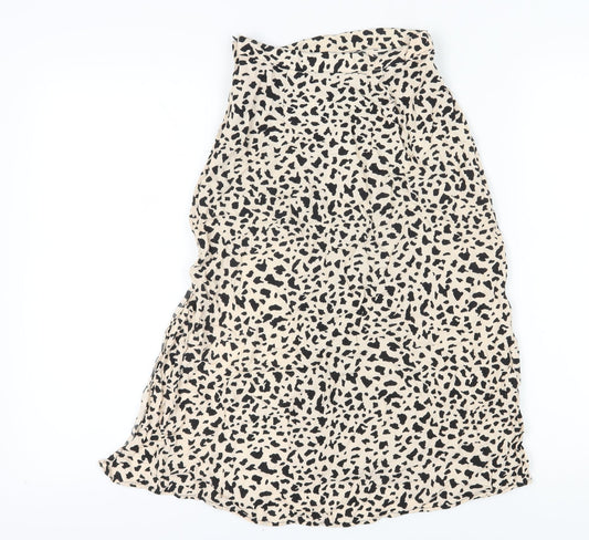 Motel Women's Black Animal Print Skirt 2XS