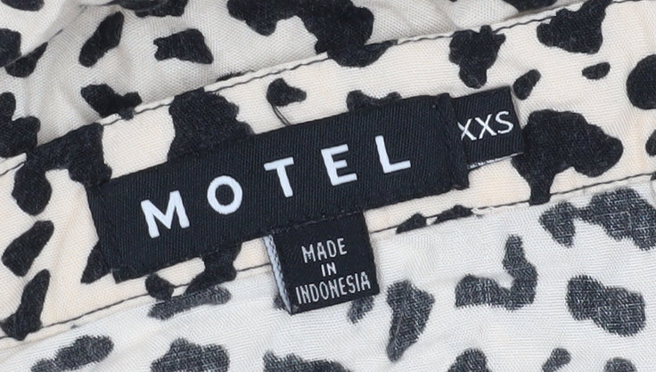 Motel Women's Black Animal Print Skirt 2XS