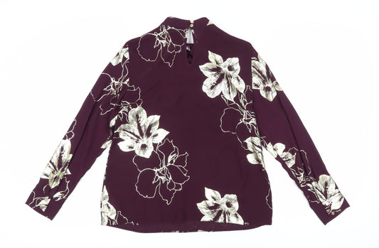 Womens UK Size 8 Dorothy Perkins Purple Tunic Blouse
