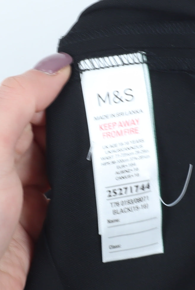 Marks & Spencer Black Teen Pencil Skirt Size 16 Workwear