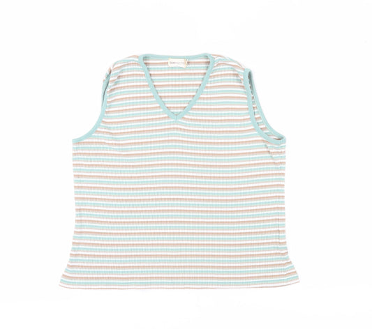 Womens UK Size XL Bonmarché Multicoloured Basic Tank
