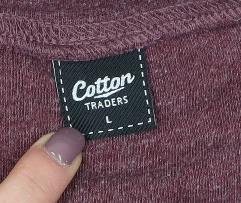 Womens UK Size L Cotton Traders Red Jersey T-Shirt
