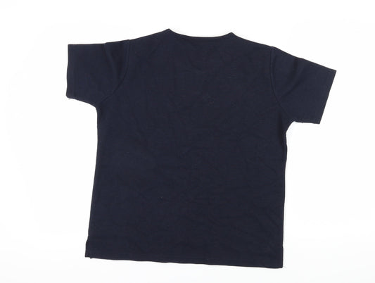 EWM Women's Blue Embroidered T-Shirt Size M