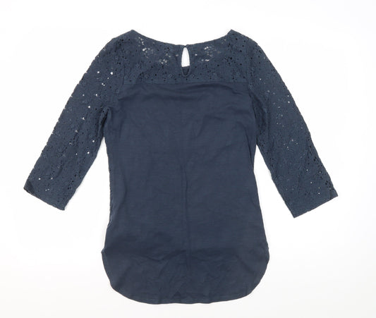 Womens UK Size 6 NEXT Blue Lace Blouse