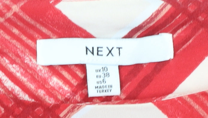 Womens UK Size 10 NEXT Red Basic Blouse