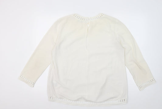 Womens UK Size M Staring at Stars Ivory Basic Blouse