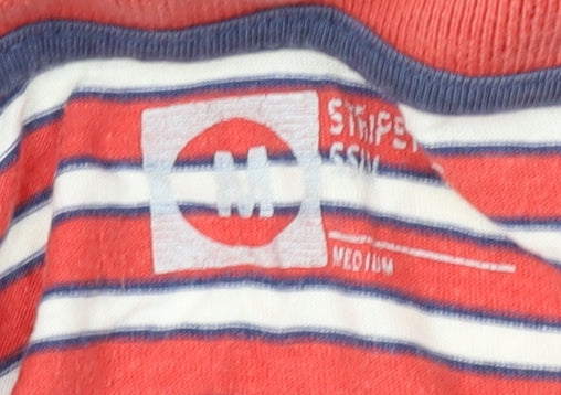 Cedar Wood State Men's Red Striped Polo Medium