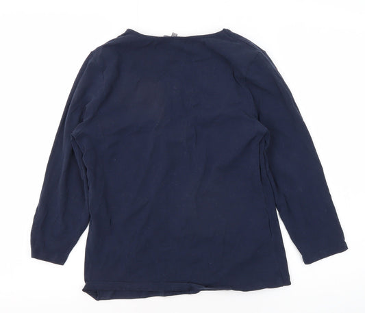 Laura Ashley Women's Blue Long Sleeve T-Shirt UK 12