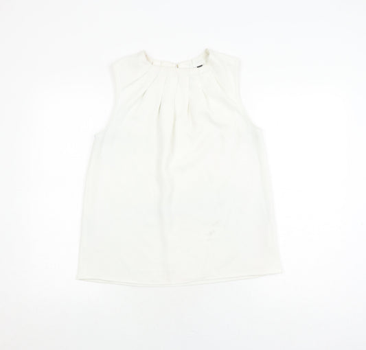 Womens UK Size 14 Mango White Basic Blouse