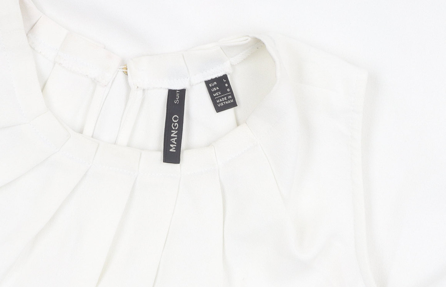 Womens UK Size 14 Mango White Basic Blouse