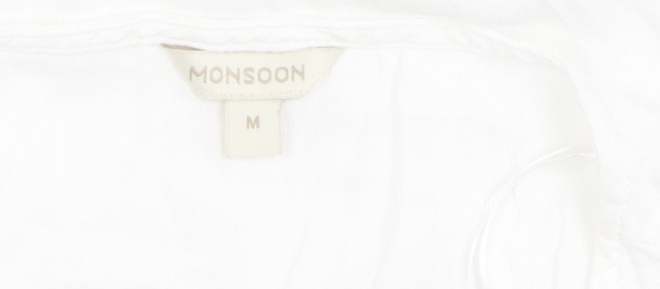 Womens UK Size M Monsoon White Basic