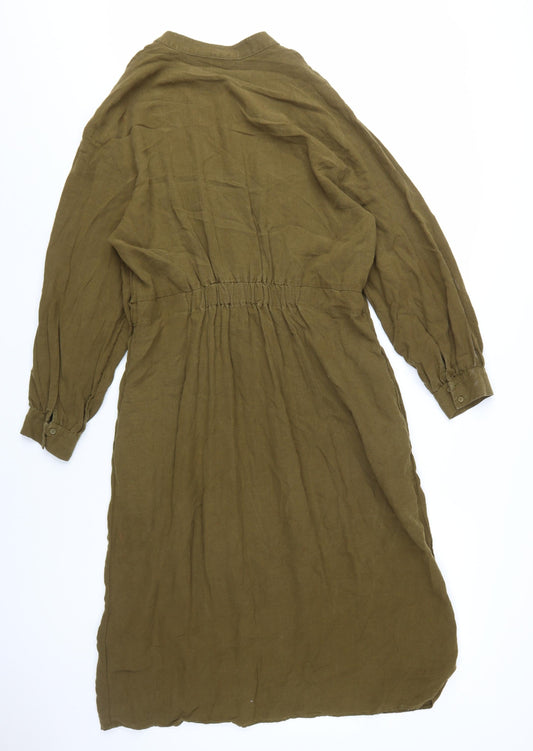 Marks and Spencer Women's Green Long Sleeve Dress 14