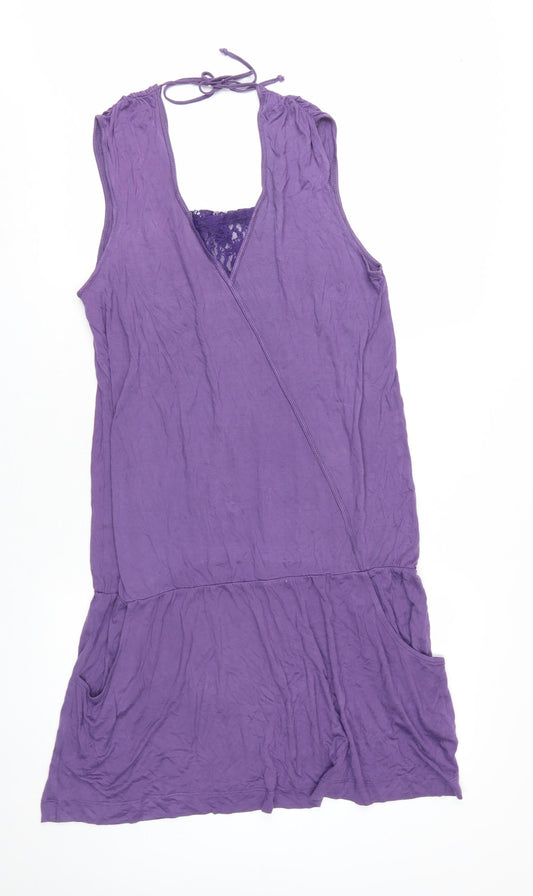 La Redoute Women's Purple Wrap Dress Size M