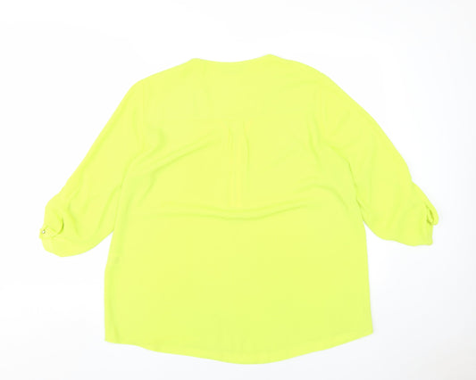 Womens UK Size 16 Dorothy Perkins Green Basic Blouse