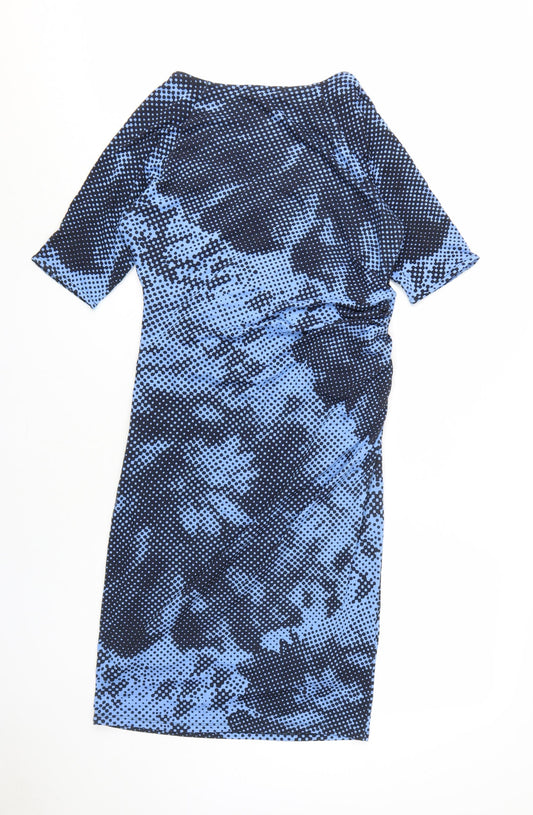 Marks and Spencer Women's Blue Polka Dot Bodycon Dress