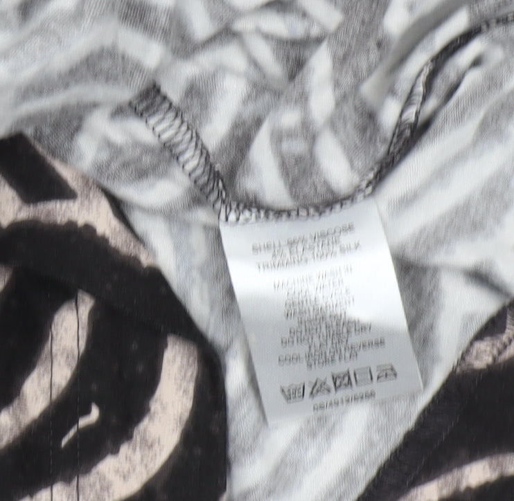 Fenn Wright Manson Women's Black Geometric Wrap Dress - Size 12