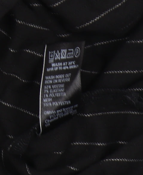 Womens UK Size 12 Marks and Spencer Black Basic T-Shirt