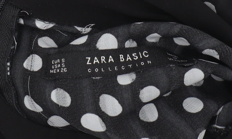 Womens UK Size S Zara Black Camisole Blouse