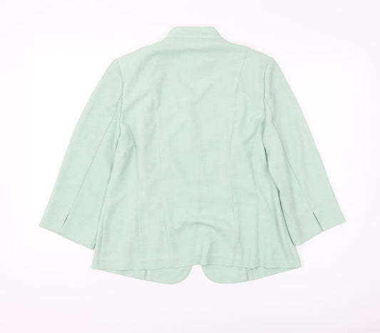 Eastex Women's Green Suit Jacket, Size 10, 3/4 Sleeve, Excellent