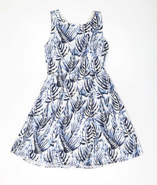 Jack Wills Women's Fit & Flare Multicolour Dress Size 8