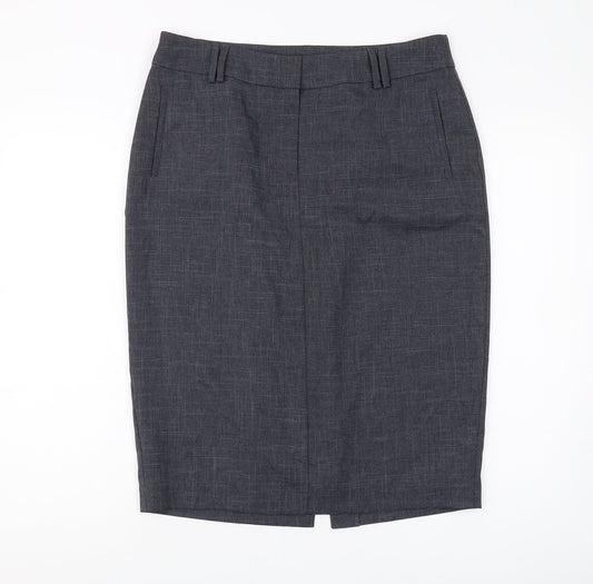 Marks and Spencer Women Grey Pencil Skirt Size 14