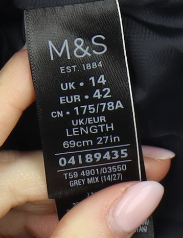 Marks and Spencer Women Grey Pencil Skirt Size 14