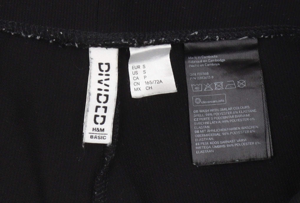 Womens UK Size S H&M Slim Fit Jegging Black Trousers