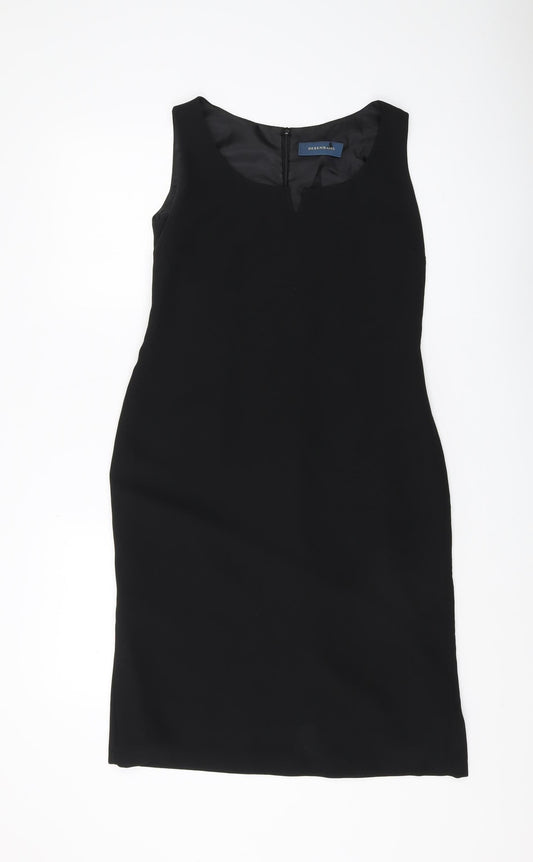 Debenhams Women Black Sheath Dress Size 12