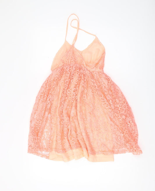 River Island Pink Lace Slip Dress Teens Size 6