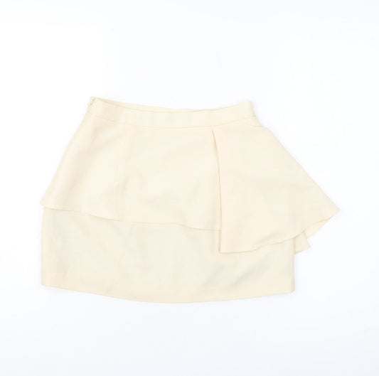 Forever 21 Women's Ivory Wrap Short Skirt, Size S