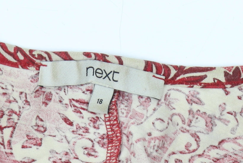 Womens UK Size 18 NEXT Red Basic Blouse