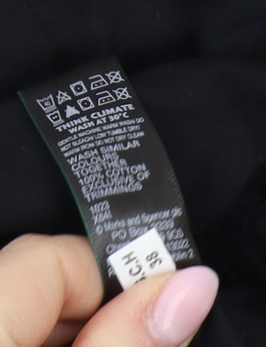 Womens UK Size 10 Marks and Spencer Black Basic Blouse