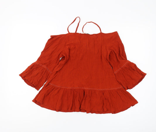 Miss Selfridge Women's Red Camisole Blouse UK 10