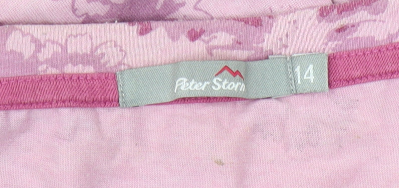 Peter Storm Women's Pink Floral T-Shirt Size 14