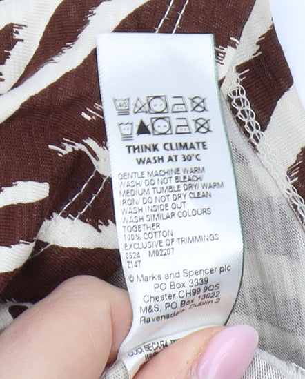 Marks and Spencer Women's Brown Animal Print Dress