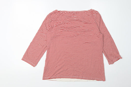 Womens UK Size L Hobbs Red Basic T-Shirt