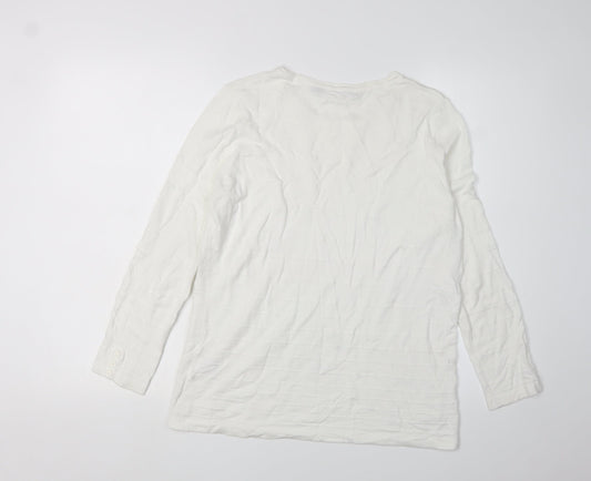 Womens UK Size M Isle White Pullover Jumper