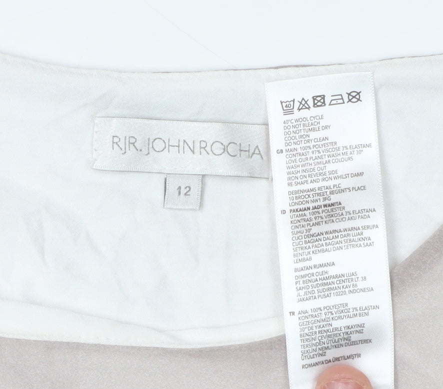 Womens UK Size 12 RJR John Rocha Ivory Basic Tank