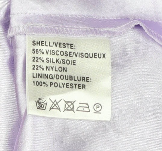 Jacques Vert Women's Purple Floral Tunic Blouse Size 18