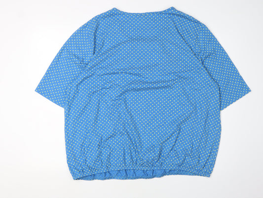 Womens UK Size 20 Cotton Traders Blue Blouse