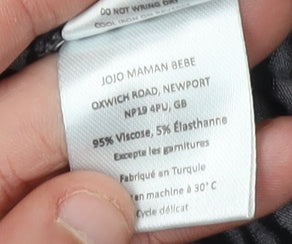 JoJo Maman Bébé Women's Black Striped Shift Dress S